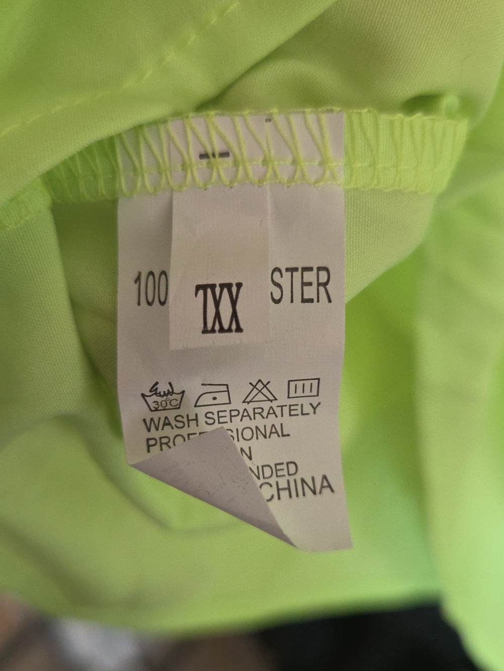 Neon Lime Ruffle V-Neck Blouse - Women Tops - Picture 6 of 6